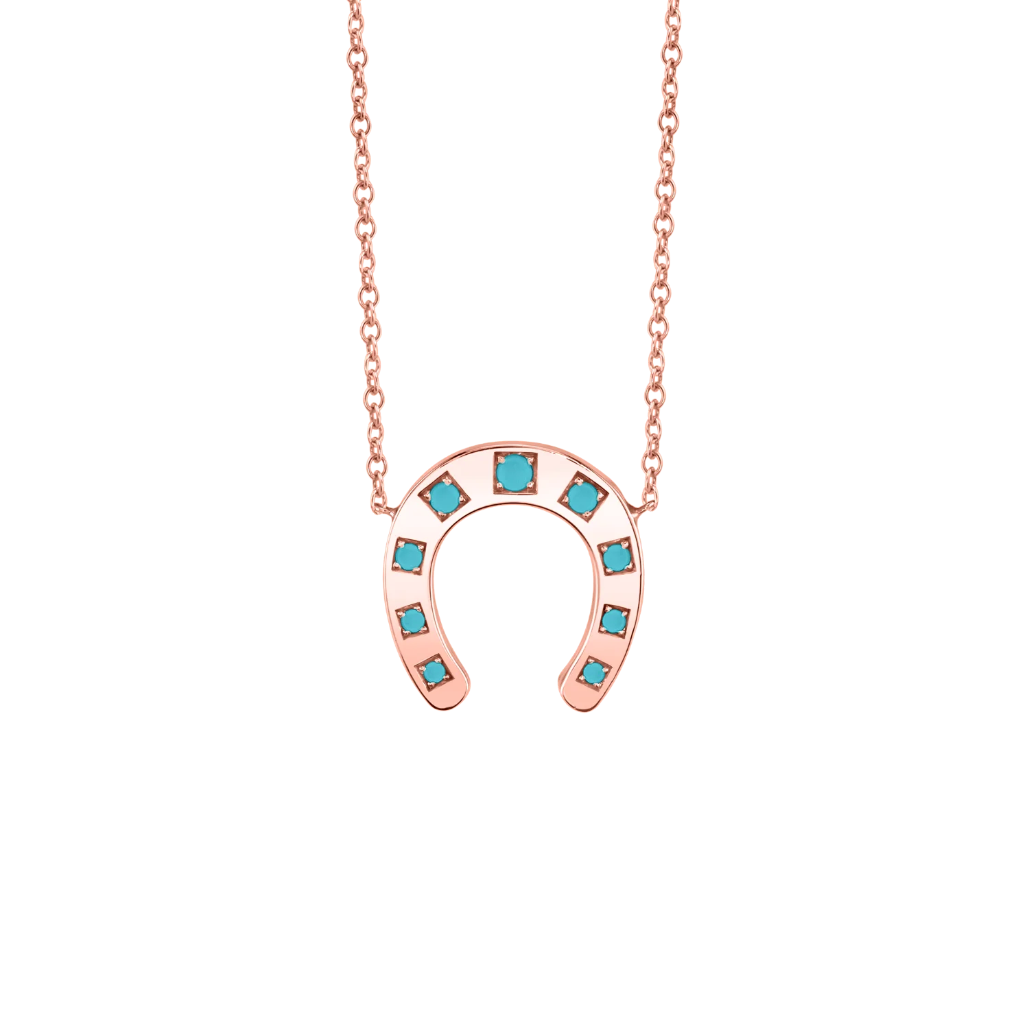 Turquoise Horseshoe Necklace - Image 3